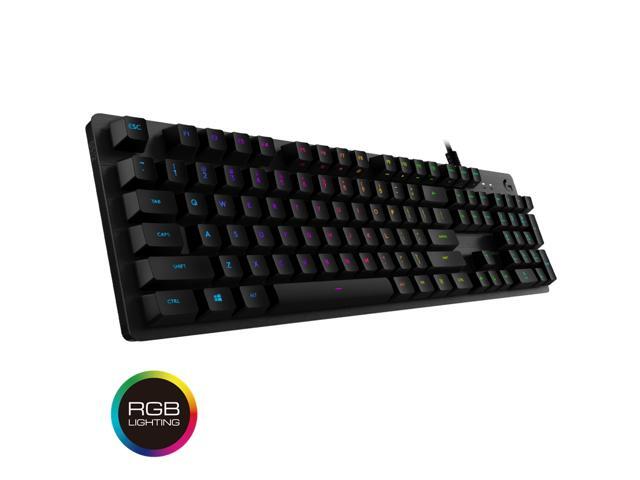 Logitech G512 N-Key Rollover Ergonomic Design Cool Exterior USB Wired RGB Backlit ROMER-G T Shaft Mechanical Gaming Keyboard Click Like Brown