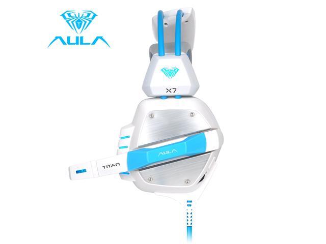 AULA X7 USB Wired Cool LED Gaming Headset 71 Sound Effect Microphone Game headphone With Noise Cancelling & Volume Control for Laptop Computer