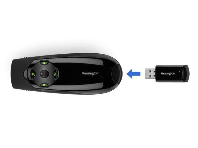 Kensington Expert Wireless Presenter with Green Laser Pointer and Cursor Control (K72426AMA)