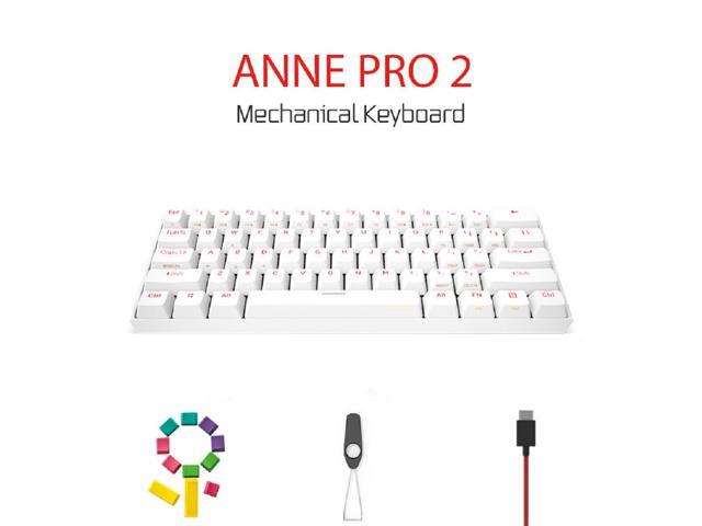 Anne Pro 2 Mechanical Keyboard 60% RGB Wired/ Wireless Bluetooth 40 PBT Type-c Kailh BOX Black Switch-White