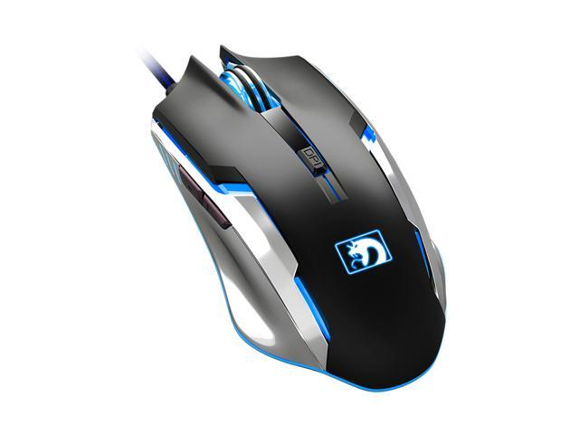 XinMeng XM-M398 7D 2000DPI Mamba New Gen 6 Buttons Wired USB Optical Professional Gaming Mouse Breathing Light