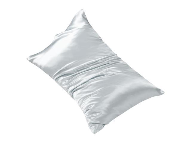 PiccoCasa Silk Pillowcase King Size Both Side 400 Thread Count 19 Momme Light Grey Silk Pillow Cases for Hair and Skin 1pc 20'x36'