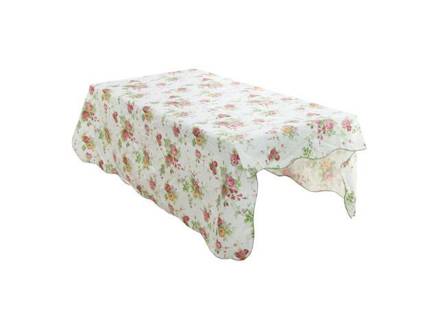 Global Bargains 35' x 35' Pink Picnic Square Rose Print Water Resistant Oil-proof Tablecloth Table Cloth Cover