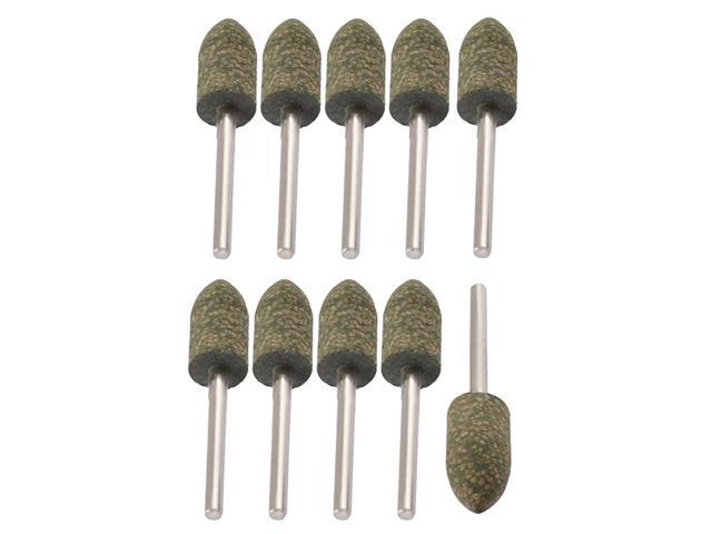 Global Bargains 10 x Cone Tip Abrasive Polishing Mounted Point Green 10mm x 20mm x 3mm