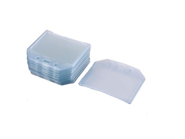 Global Bargains 10 Pcs Plastic Name Tag Holders School Office Bank Students Stationery Clear