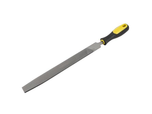 10' Second Cut Grade High Carbon Hardened Steel Flat Mill File with Handle