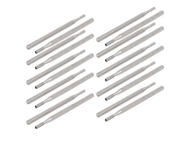 235mm Shank 15mm Dia Cylindrical Concave Head Diamond Mounted Points 20pcs