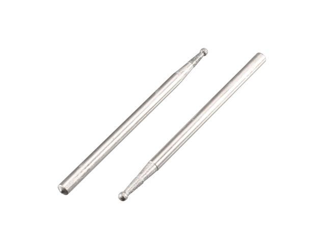 235mm Shank 15mm Dia Diamond Head Ball Shaped Grinding Mounted Point Bit 20pcs