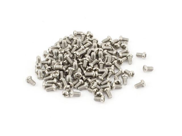 100pcs Magnetic Crosshead Phillips Pan Head Screws Bolt M2 x 3mm