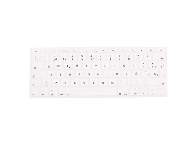 Global Bargains Spanish Silicone Keyboard Skin Cover White for Apple Macbook Air 13'15'17' EU