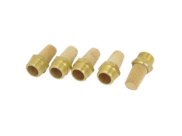 3/8BSP Thread Brass Pneumatic Flow Control Air Exhaust Silencer Muffler 5pcs