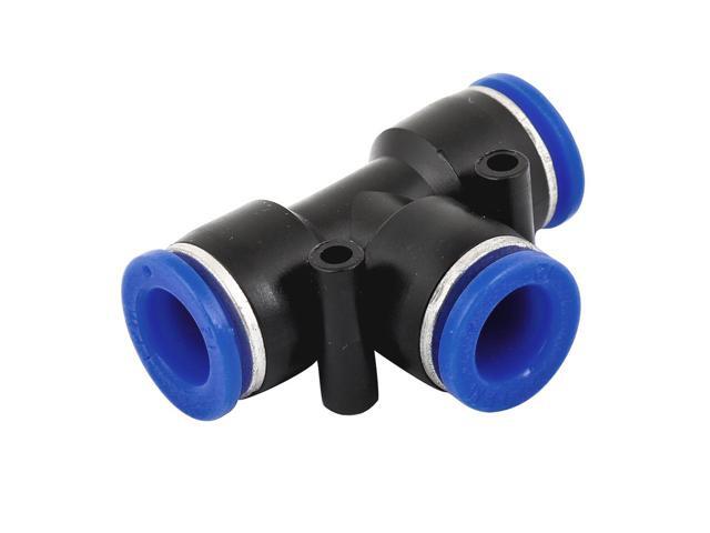 Unique Bargains 10mm Pipe Connector T Shaped Air Pneumatic Quick Fittings Coupler