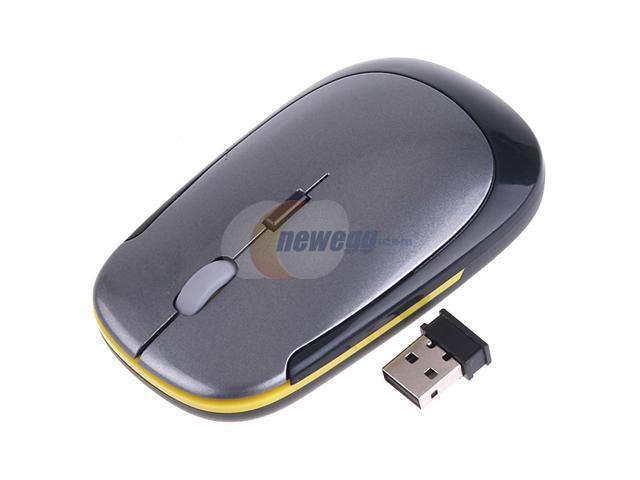 Ultra-Slim 24GHz Wireless Mouse Mini USB Optical 24G for Laptop PC Black