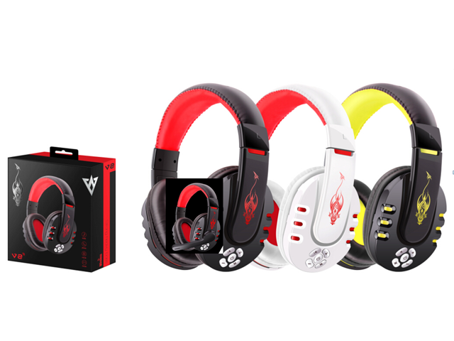 Snel Verzorger Hoop van NeweggBusiness - OVLENG V8 Wireless Bluetooth Stereo Earphone Headset Music  Gaming Headphone with Mic——Black RED