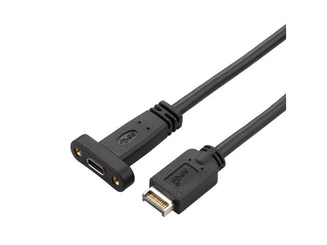 NeweggBusiness - USB3.1 USB 3.1 Front Panel Header type-e Type E to USB-C Type-C C Female Cable 0.3m/0.5m with Panel Mount Screw for ASUS ROG MAXIMUS IX FORMULA,STRIX Z270I/Z270G etc.