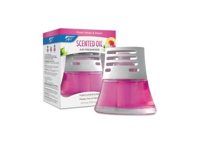 BRIGHT Air 900134EA Scented Oil Air Freshener Diffuser Fresh Petals & Peach Pink 25oz 1Each