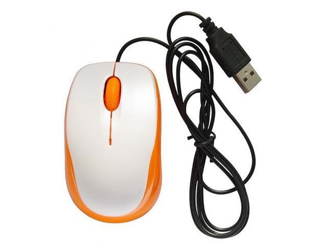 NEON Optical Mouse USB20 Dual-button with scroll-wheel Compact size White/Orange