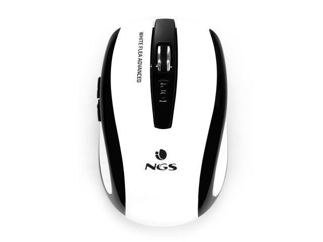 NGS 24GHz Wireless Optical Gaming Mouse 5 Buttons + Scroll Wheel - White Flea Advanced