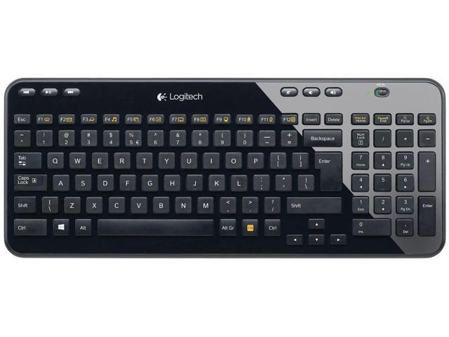 Logitech K360 920-003056 Black RF Wireless Keyboard - Black Deutsch (Qwertz)