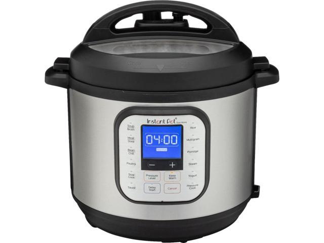 Instant Pot Duo Nova Stainless Steel 6 Quart 7-in-1 One-touch Multi-cooker with Blue LCD Display Silver