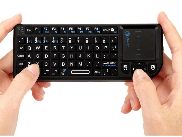 Black Mini 24G Wireless Keyboard with Mouse Touchpad for PC Laptop Smart TV Media Player