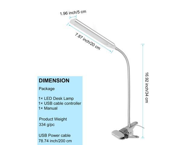 New Dimmable LED Light Flexible USB Clip-On Desk Table Reading Desk Lamp 48LED