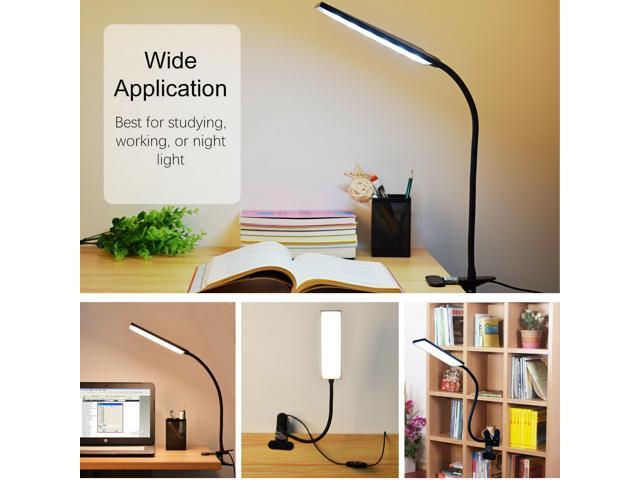 5W USB Clip-On Desk Lamp LED Flexible Reading Light Dimmable Table Lamps