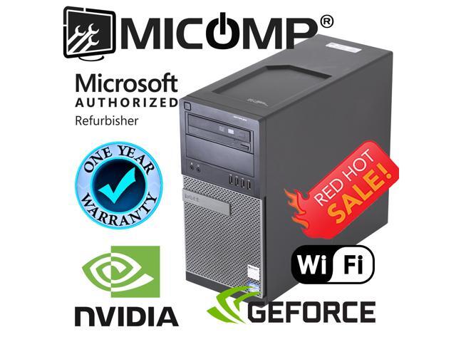 Fast Dell Gaming Tower Computer Nvidia GT 1030 HDMI WiFi Win 10 Core i5 310Ghz 16GB 120 SSD + 500GB