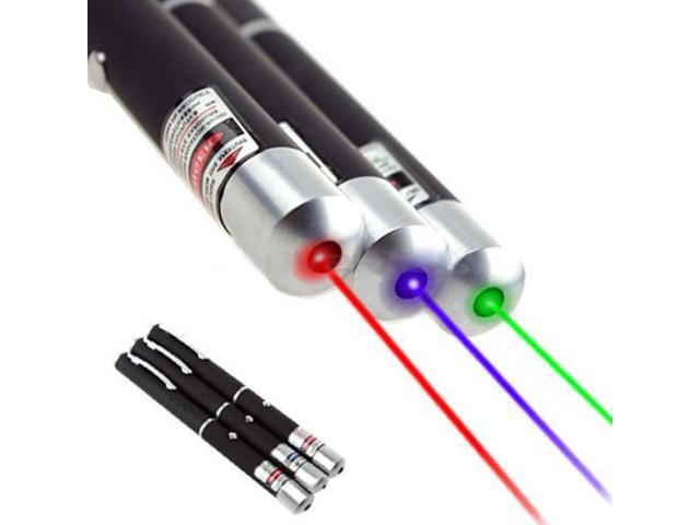 High Power 5mw 3 Color Red + Green + Blue Purple Laser Pointer Pen Beam Light