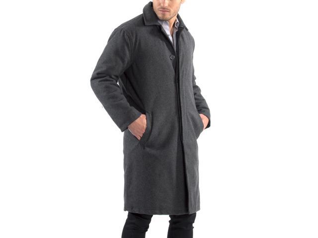 Alpine Swiss Mens Zach Knee Length Jacket Top Coat Trench Wool Blend Overcoat