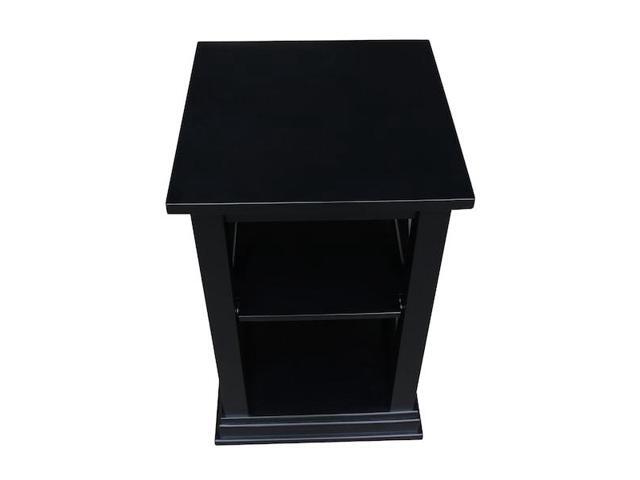 INTERNATIONAL CONCEPTS OT46-70A Hampton Accent Table with Shelves Black