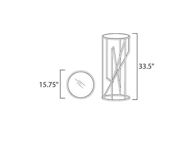 ET2 E71007-PC Trapezoid 3-Light 1575' Wide Polished Chrome Accent Table