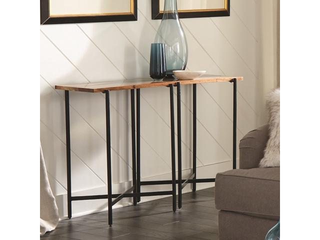 ALATERRE AWRE1820 Rivers Edge 48' Acacia Wood and Acrylic Console/Entryway Table