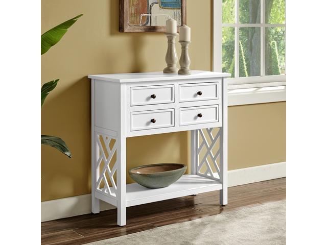 ALATERRE ANCT10WH Coventry 32'W Wood Console Table with 4-Drawers