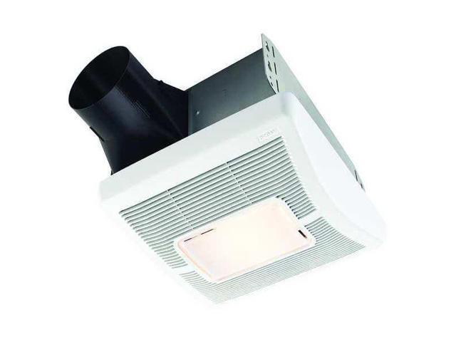 Broan A110L Invent Single-Speed Ventilation Fan with Incandescent Light, 110 CFM, 1.3 Sones