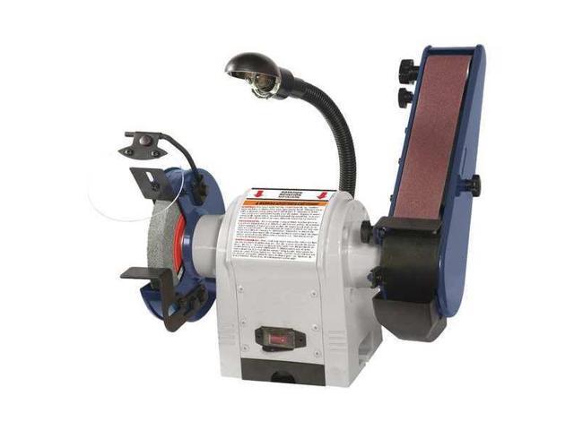 DAYTON 49H006 Combination Belt and Bench Grinder 6 in Max Wheel Dia 5/8 in