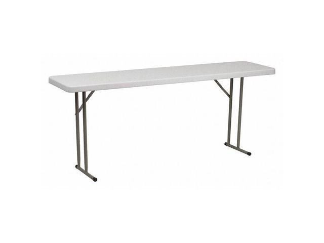 6-Foot Granite White Plastic Folding Training Table