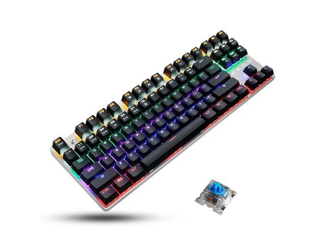 Metoo ZERO Genuine LED Backlit Gaming Mechanical Keyboard 87keys Blue Switch Metal Anti-ghosting Keyboard