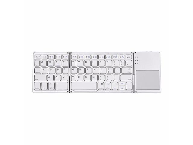 Rechargeable 63 keys B033 Ultra Light Mini Bluetooth Wireless Folding Keyboard Touchpad with 3 Layers Keyboards for Laptop PC