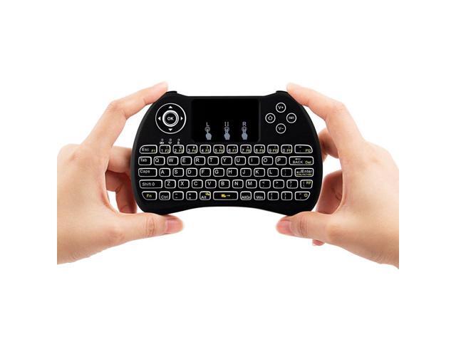 24GHz Wireless H9 Mini Hand-held Wireless QWERTY Keyboard Remote Controller Air Mouse Combo Ergonomic Design for PC