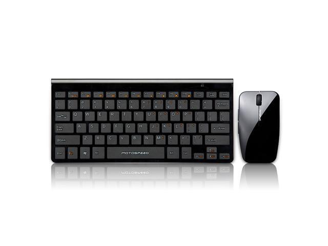 24GHz Wireless Ultra Thin Gaming Keyboard Mouse Combo 5 Buttons 1200DPI Mice Set Kit G9800 for Mac Windows PC Computer Tablet