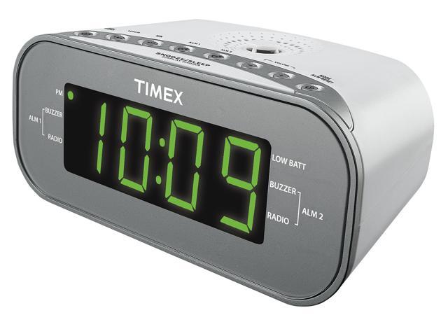 Timex Dual Alarm Clock AM/FM Radio White