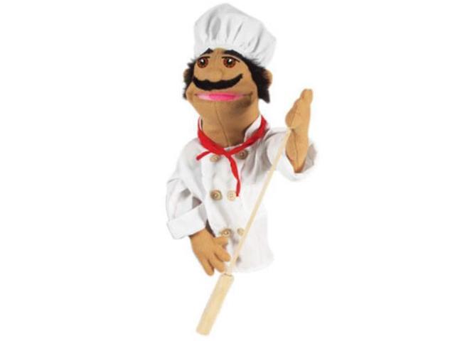 chef puppet with stick