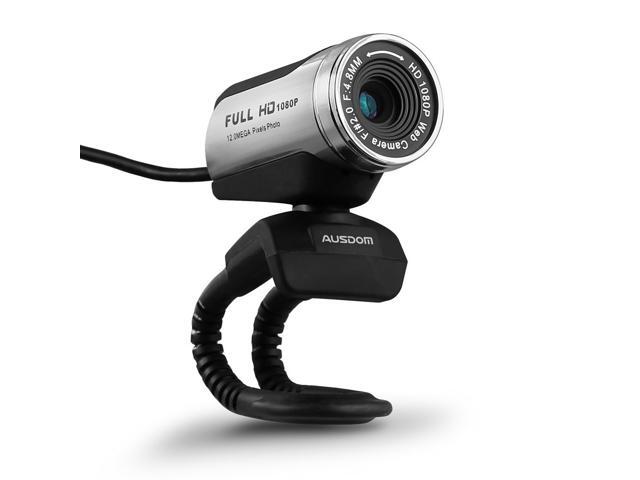 AUSDOM 1080P HD USB Webcam with Built-in Microphone120MP Auto Exposure Digital Zoom Clip-On/Freestanding Network Computer Camera Web Cam