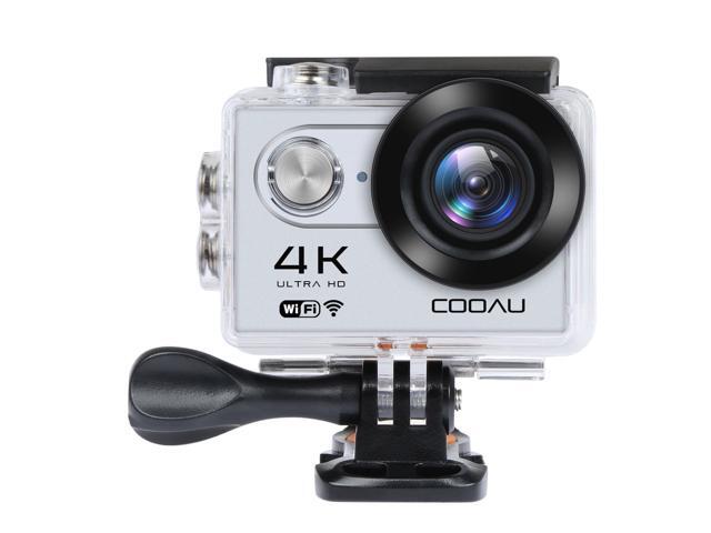 COOAU Ultra HD Action Camera 4K Wi-Fi Sport Camera DV Camcorder 20 Inch LCD Screen Waterproof 30M for Diving Surfing Swimming Skiing Bike