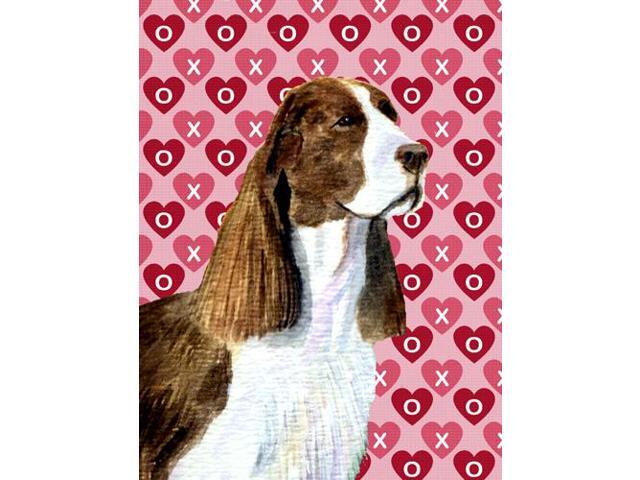 Carolines Treasures SS4513GF 11 x 15 In Springer Spaniel Hearts Love Valentines Day Flag Garden Size