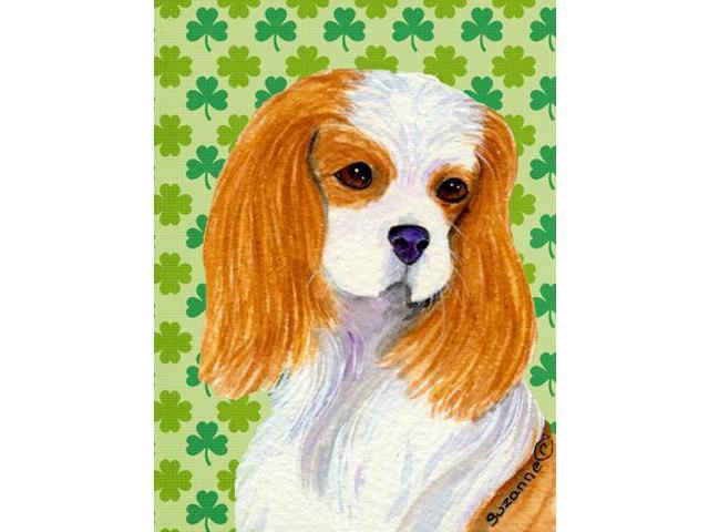 Carolines Treasures SS4458GF 11 x 15 in Cavalier Spaniel St Patricks Day Shamrock Portrait Flag Garden Size