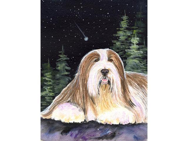 Carolines Treasures SS8529GF Starry Night Bearded Collie Flag - Garden Size 11 x 15 in