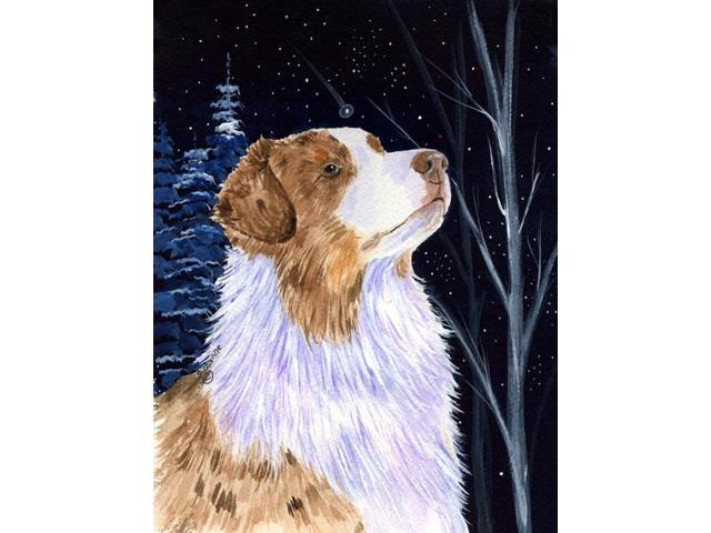 Carolines Treasures SS8375GF Starry Night Australian Shepherd Flag - Garden Size 11 x 15 in