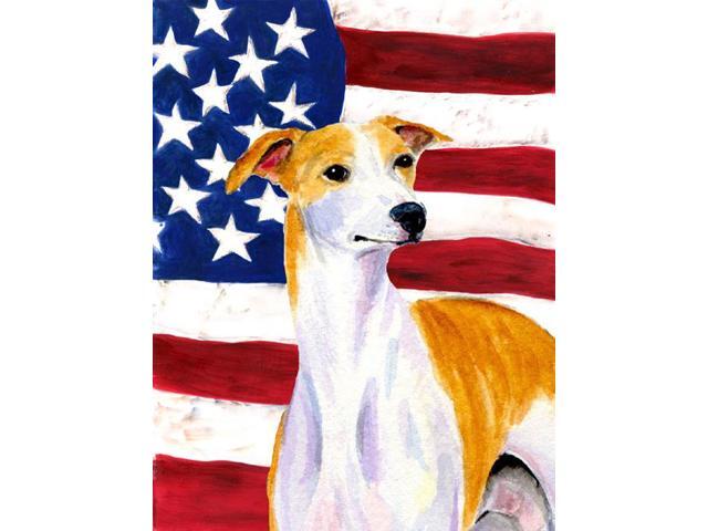 Carolines Treasures SS4246GF 11 x 15 In Usa American Flag With Whippet Flag Garden Size